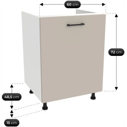 Bucatarie TopEshop Vario Z1 200cm (Cashmere/Evoke Oak) Thumb