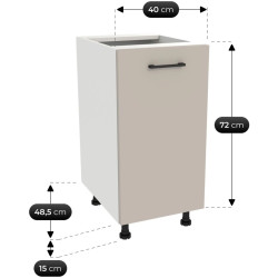 Bucatarie TopEshop Vario Z1 200cm (Cashmere/Evoke Oak) Thumb