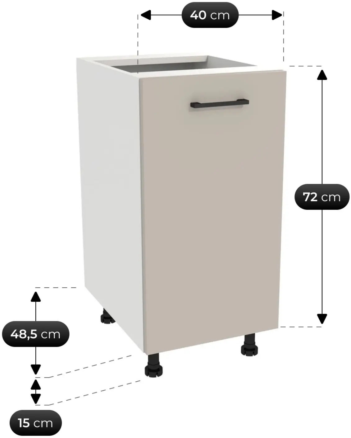 Bucatarie TopEshop Vario Z1 200cm (Cashmere/Evoke Oak) - 9