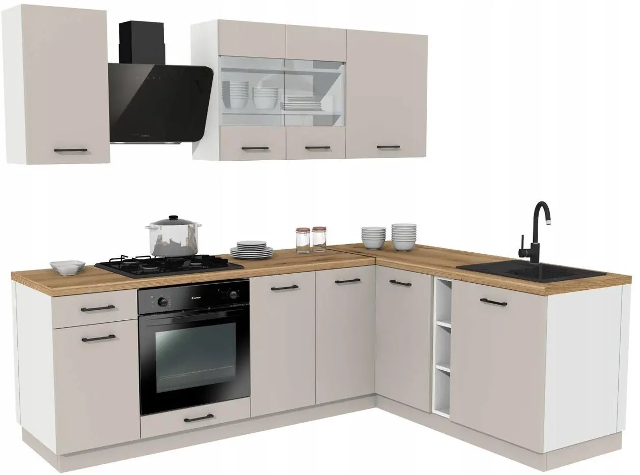 Bucatarie TopEshop Vario Z1 240x180 (Cashmere/Evoke Oak) - 2