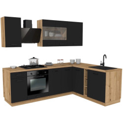 Bucatarie TopEshop Vario Z3 240x180 (Black/Evoke Oak) Thumb