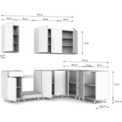 Bucatarie TopEshop Vario Z3 240x180 (Black/Evoke Oak) Thumb