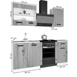 Кухня Samanta Exclusive 1 1.2m (White/White Craft Oak) Thumb