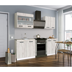 Кухня Samanta Exclusive 1 1.4m (White/White Craft Oak)