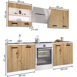 Bucatarie Samanta Exclusive 1 1.6m (White/Artisan Oak) Thumb