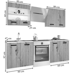 Bucatarie Samanta Exclusive 1 1.6m (White/White Craft Oak) Thumb