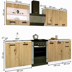 Bucatarie Samanta Exclusive 1 1.8m (White/Artisan Oak) Thumb