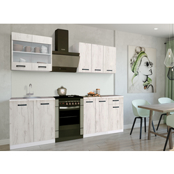 Кухня Samanta Exclusive 1 1.8m (White/White Craft Oak)