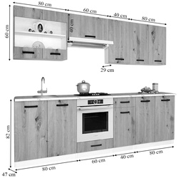 Bucatarie Samanta Exclusive 1 2.6m (White/White Craft Oak) Thumb