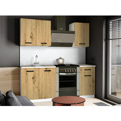 Bucatarie Samanta Exclusive 2 1.2m (White/Artisan Oak)