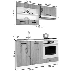 Кухня Samanta Exclusive 2 1.4m (White/White Craft Oak) Thumb
