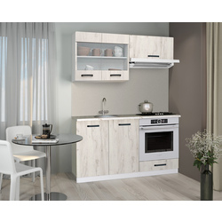 Кухня Samanta Exclusive 2 1.4m (White/White Craft Oak)