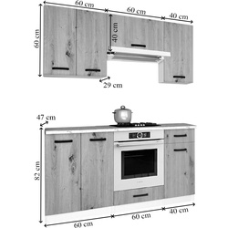 Bucatarie Samanta Exclusive 2 1.6m (White/White Craft Oak) Thumb