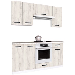 Bucatarie Samanta Exclusive 2 1.6m (White/White Craft Oak) Thumb