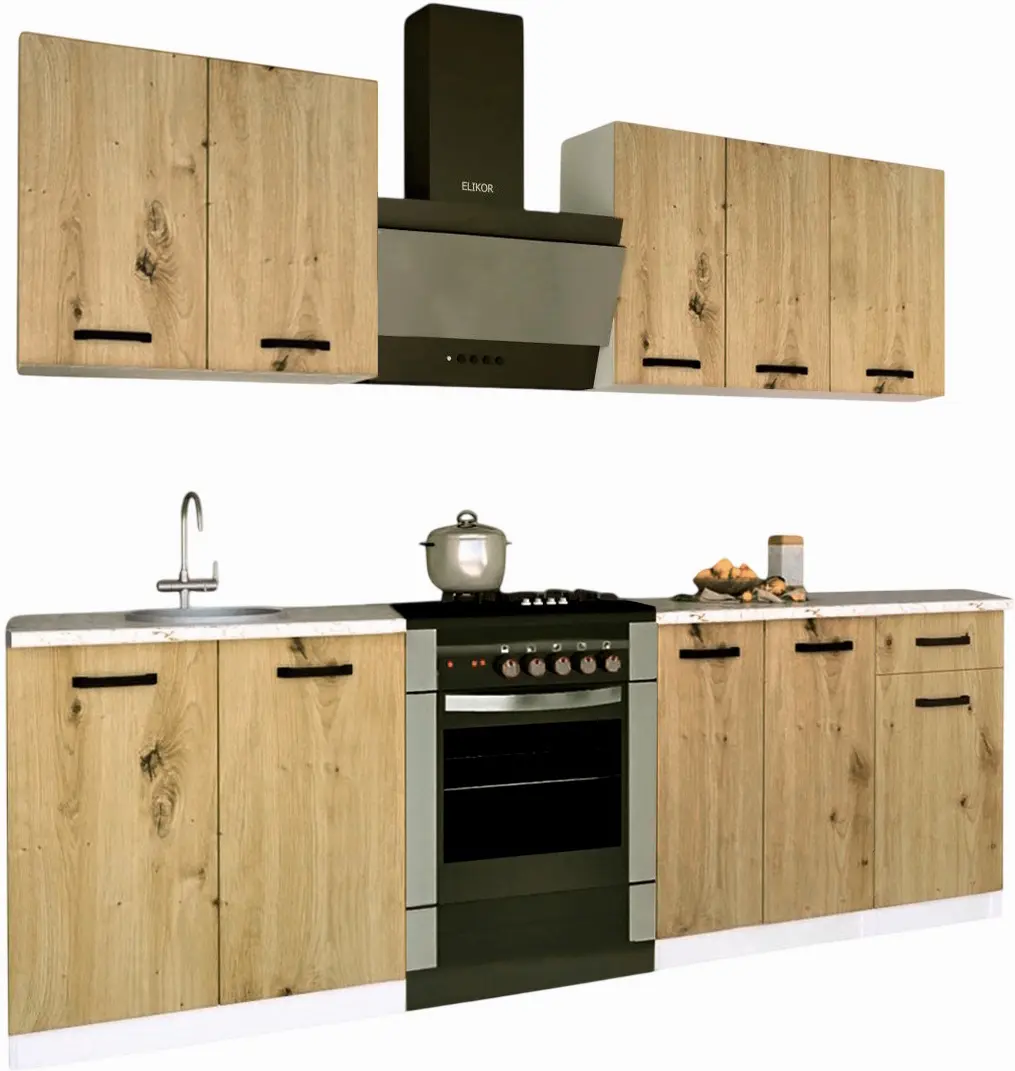 Bucatarie Samanta Exclusive 2 1.8m (White/Artisan Oak)