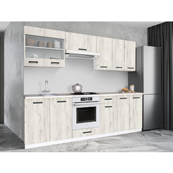 Кухня Samanta Exclusive 2 2.4m (White/White Craft Oak)