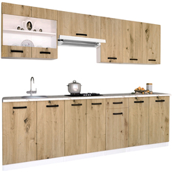 Bucatarie Samanta Exclusive 2 2.6m (White/Artisan Oak) Thumb