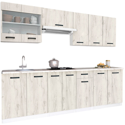 Bucatarie Samanta Exclusive 2 2.6m (White/White Craft Oak) Thumb