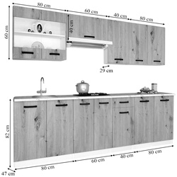 Bucatarie Samanta Exclusive 2 2.6m (White/White Craft Oak) Thumb