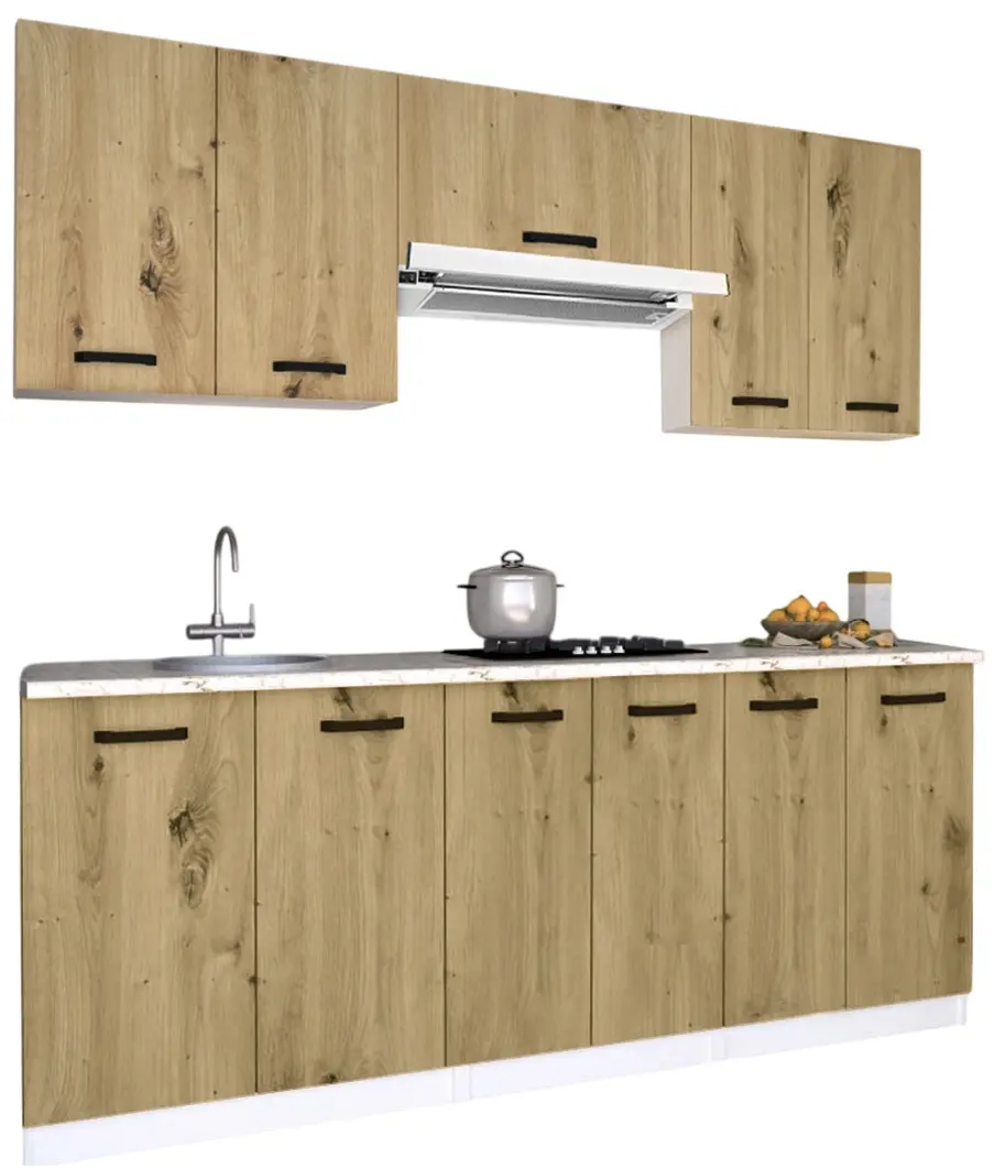 Кухня Samanta Exclusive 2 2m (White/Artisan Oak)