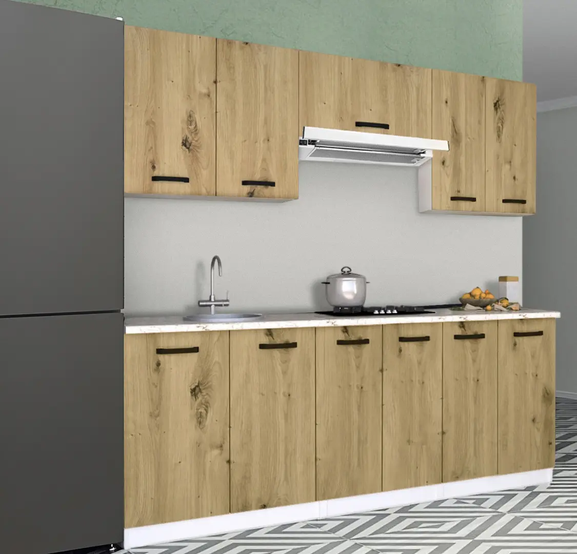 Кухня Samanta Exclusive 2 2m (White/Artisan Oak)