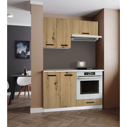 Bucatarie Samanta Exclusive 3 1.2m (White/Artisan Oak)