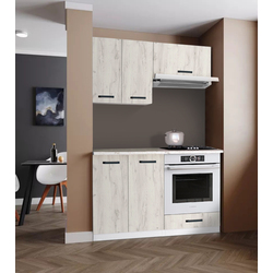 Кухня Samanta Exclusive 3 1.2m (White/White Craft Oak)