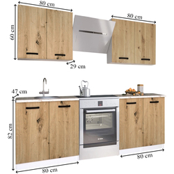 Bucatarie Samanta Exclusive 3 1.6m (White/Artisan Oak) Thumb
