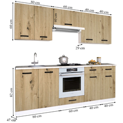 Bucatarie Samanta Exclusive 3 2.2m (White/Artisan Oak) Thumb