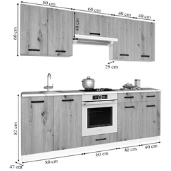 Кухня Samanta Exclusive 3 2.2m (White/White Craft Oak) Thumb