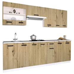 Bucatarie Samanta Exclusive 3 2.4m (White/Artisan Oak) Thumb