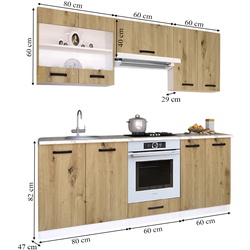 Bucatarie Samanta Exclusive 3 2m (White/Artisan Oak) Thumb