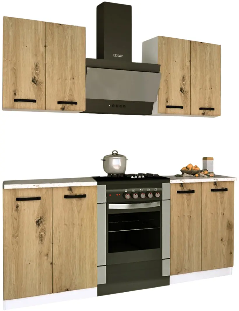 Bucatarie Samanta Exclusive 4 1.2m (White/Artisan Oak)