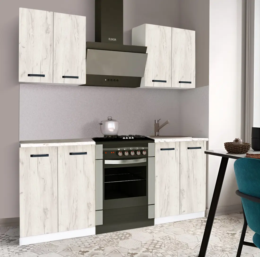 Кухня Samanta Exclusive 4 1.2m (White/White Craft Oak)