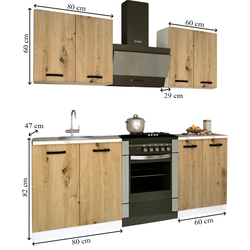 Bucatarie Samanta Exclusive 4 1.4m (White/Artisan Oak) Thumb