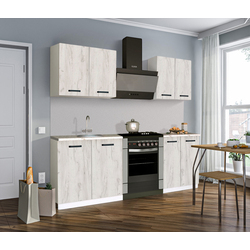 Кухня Samanta Exclusive 4 1.4m (White/White Craft Oak)