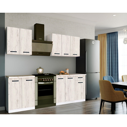 Кухня Samanta Exclusive 4 1.6m (White/White Craft Oak)