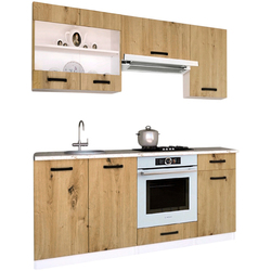 Bucatarie Samanta Exclusive 4 1.8m (White/Artisan Oak) Thumb