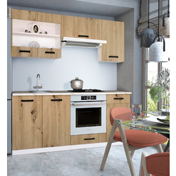 Bucatarie Samanta Exclusive 4 1.8m (White/Artisan Oak)