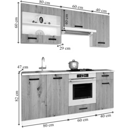 Кухня Samanta Exclusive 4 1.8m (White/White Craft Oak) Thumb