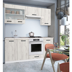 Кухня Samanta Exclusive 4 1.8m (White/White Craft Oak)