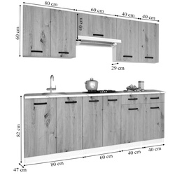 Кухня Samanta Exclusive 4 2.2m (White/White Craft Oak) Thumb