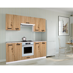 Bucatarie Samanta Exclusive 5 1.8m (White/Artisan Oak)