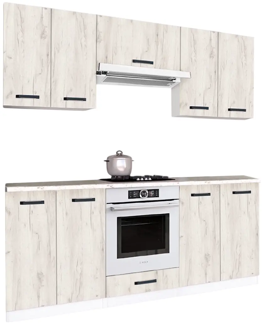 Кухня Samanta Exclusive 5 1.8m (White/White Craft Oak)