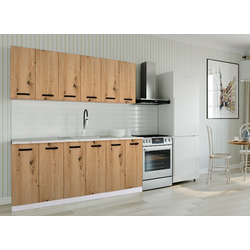 Bucatarie Samanta Exclusive 6 1.8m (White/Artisan Oak)