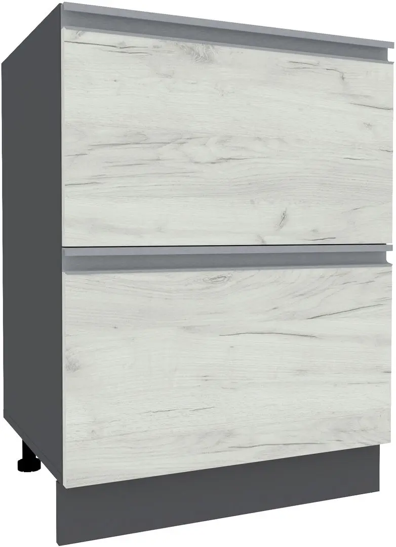 Bucatarie Yasen Madera 1.2m (Graphite Grey/White Kraft Oak)