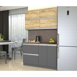 Bucatarie Yasen Madera 1.2m Chiuveta (Gold KIraft Oak/Graphite Grey) Thumb