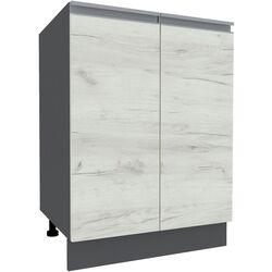 Bucatarie Yasen Madera 1.2m Chiuveta (Graphite Grey/White Kraft Oak) Thumb