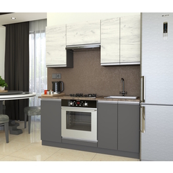 Bucatarie Yasen Madera 1.6m (White Craft Oak/Graphite Grey)