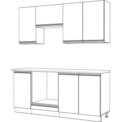 Bucatarie Yasen Madera 1.8m (White Craft Oak/Graphite Grey) Thumb